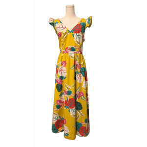 Boden Yellow Floral Maxi Dress